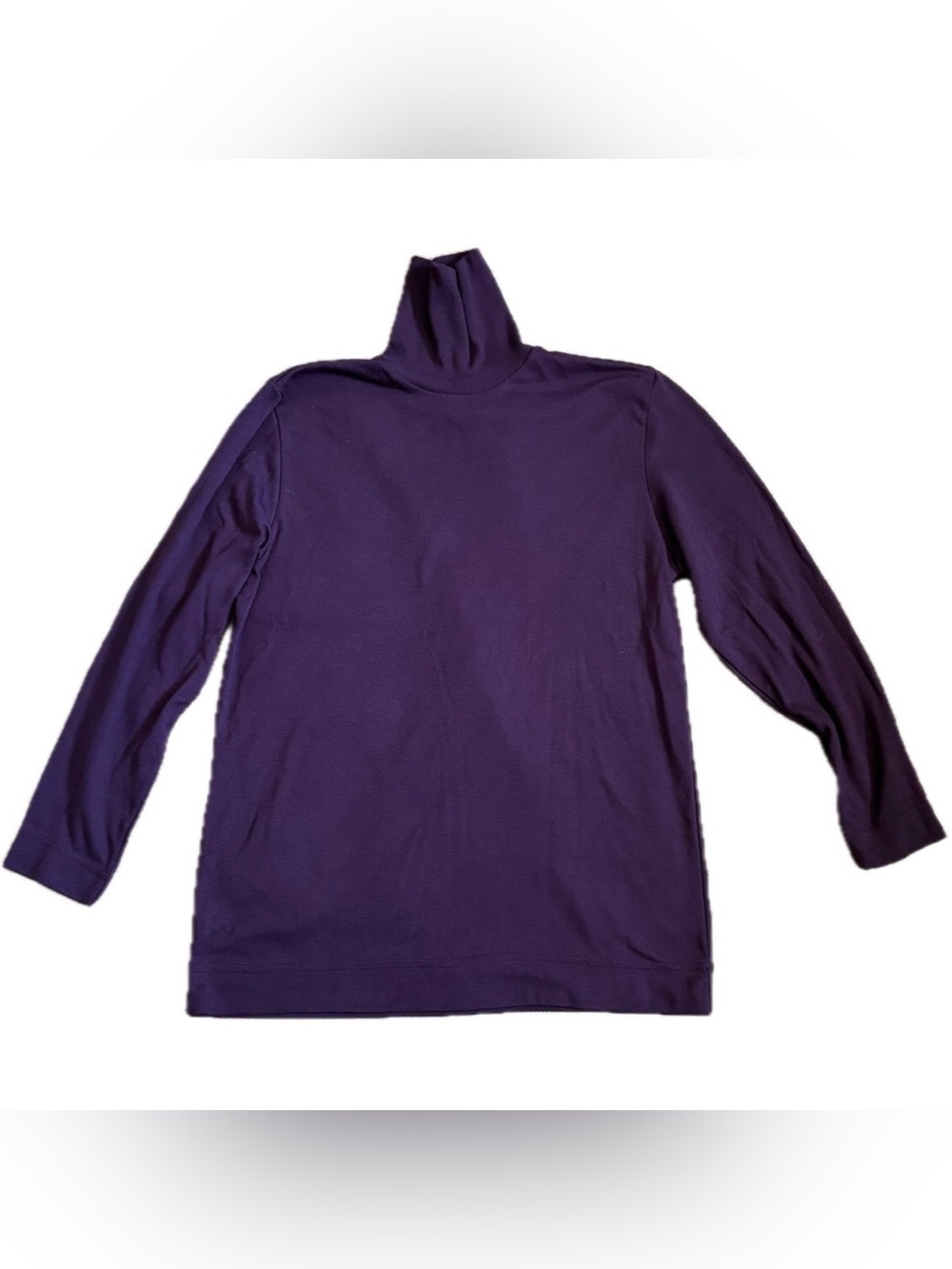 Vintage Weekender Plum Purple Turtleneck Shirt Top Sz Medium Base Layer Neutral